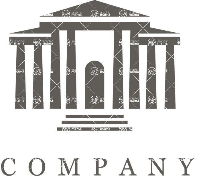 Business Logo Templates - vector graphics in a pack from GraphicMama - Vector Stylish Bank Logo Design